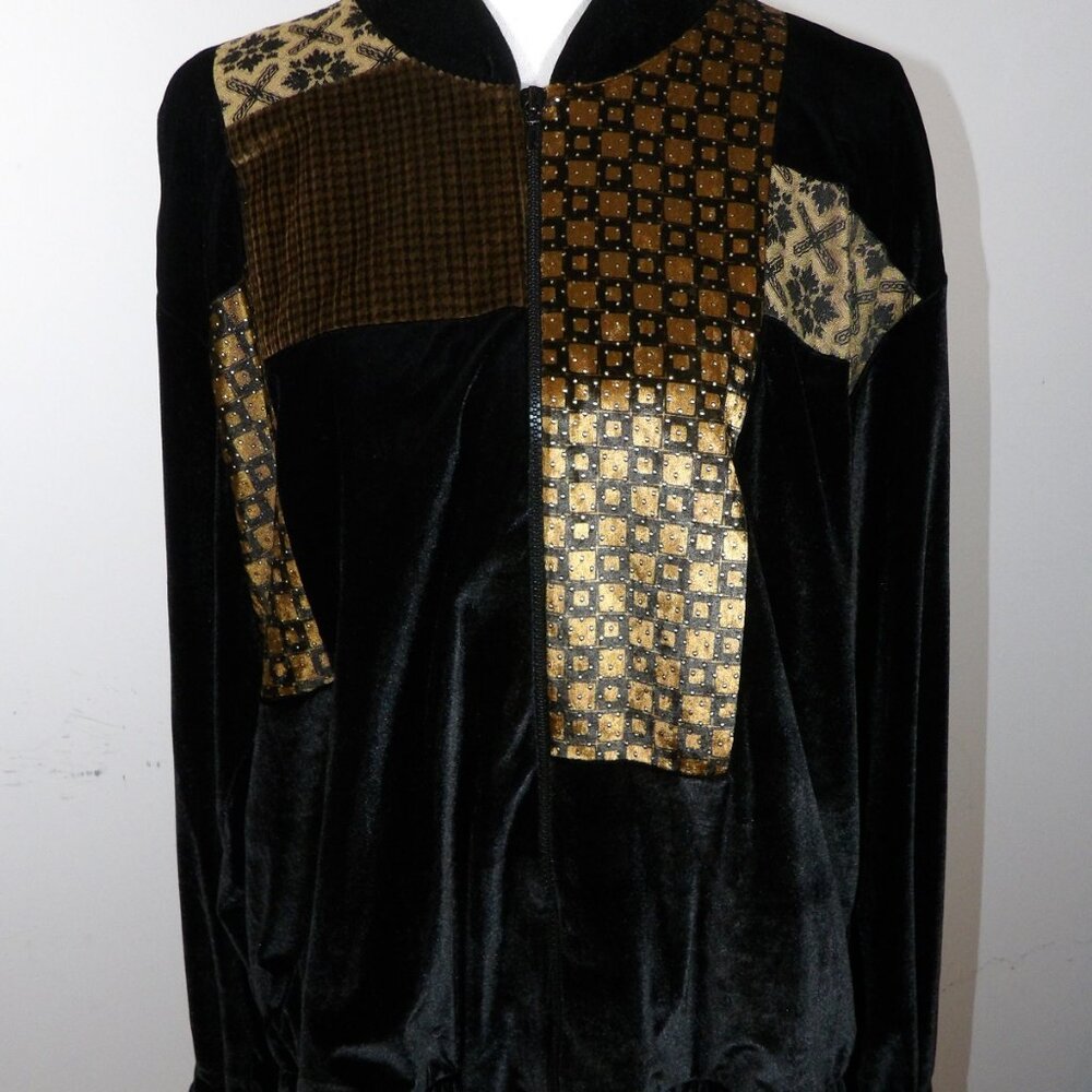 Y2K City Girl  Nancy Bolen  Velour Jacket - Picture 4 of 6
